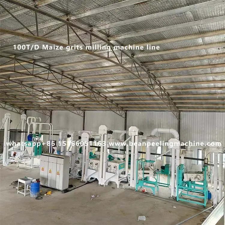 100TPD maize grits milling machine line