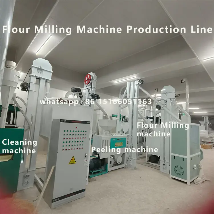 Full automatic 1T/H maize grits flour milling machine line