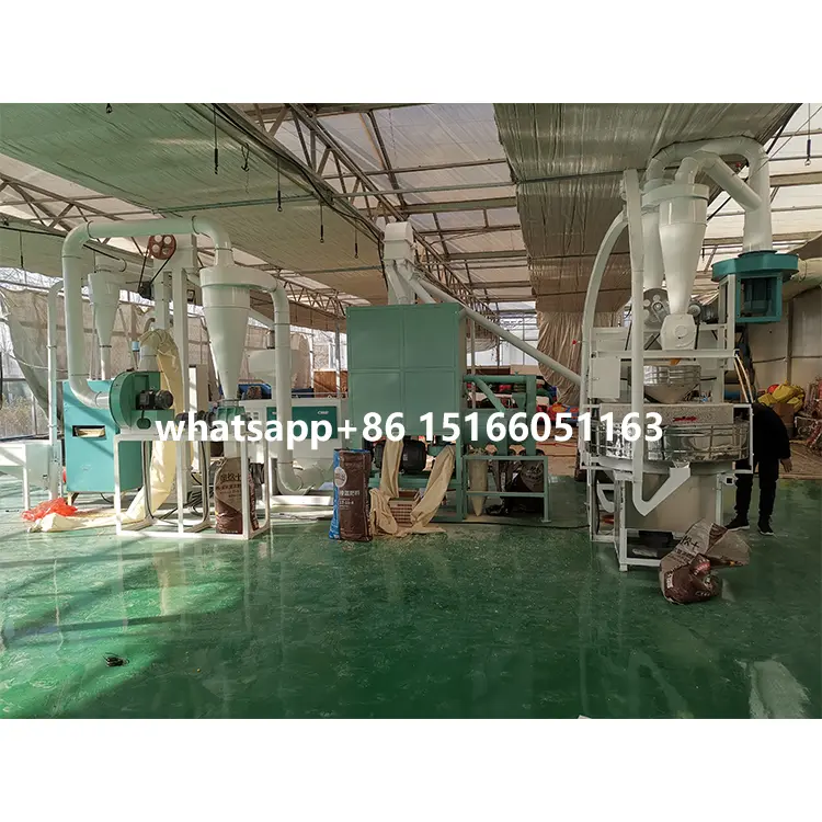 Full automatic 1T/H maize grits flour milling machine line