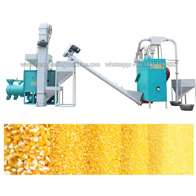 Full automatic corn grits making machine with cleaning equipment in Philippines