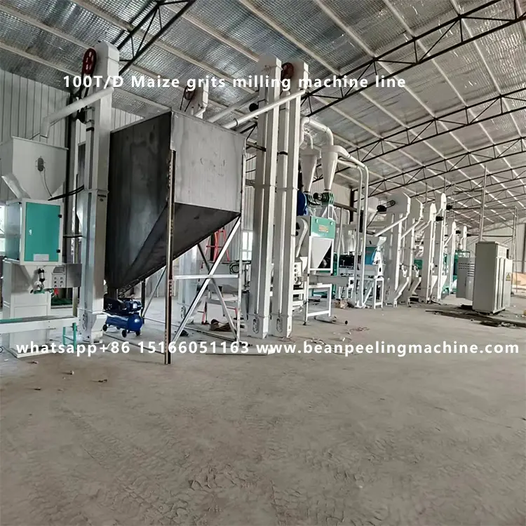 100TPD maize grits milling machine line