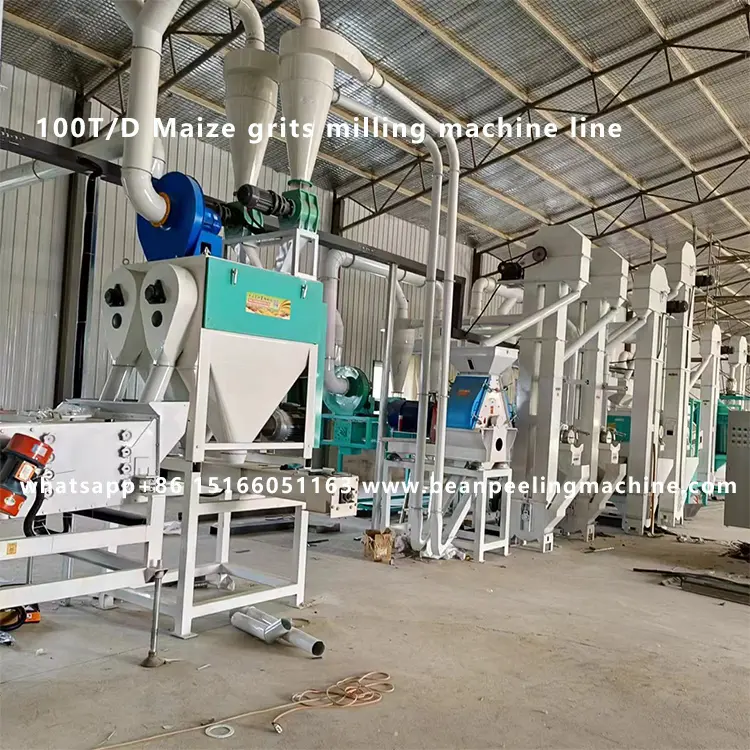 100TPD maize grits milling machine line